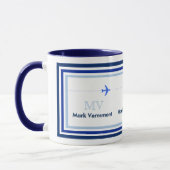 creëer blauw monogram voor luchtpiloten mok (Links)