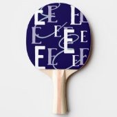 Creëer Blue Paddle met zijn naam Tafeltennisbatje (Achterkant)
