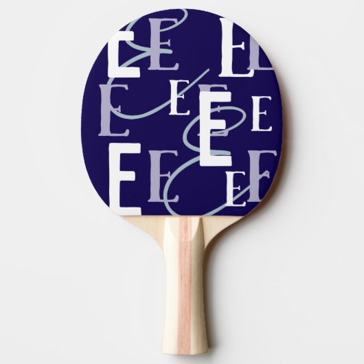 Creëer Blue Paddle met zijn naam Tafeltennisbatje (Achterkant)