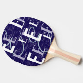 Creëer Blue Paddle met zijn naam Tafeltennisbatje (Zijkant)
