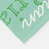 Creëer Boy Name Typografie Blauwgroen Fleece Deken (Hoek)