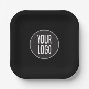 Creëer Business Logo, cocktail Black Papieren Bordje