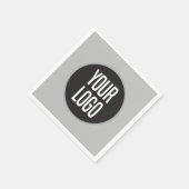 Creëer Business Logo Paper Cocktail Servet Grijs (Hoek)