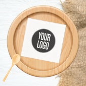 Creëer Business Logo Paper Cocktail servet Wit