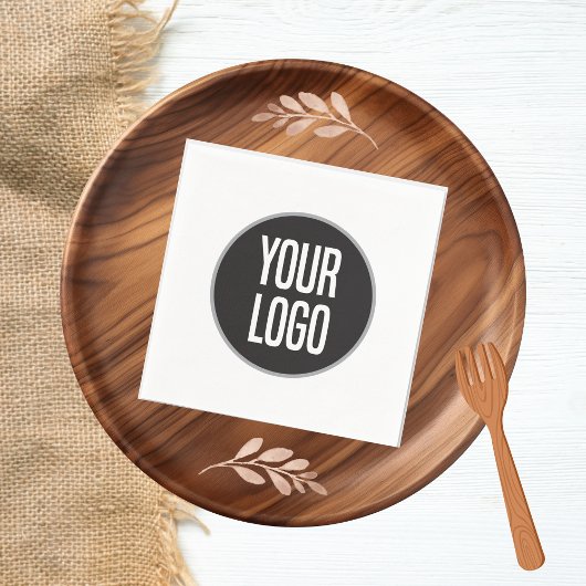 Creëer Business Logo Paper Cocktail servet Wit