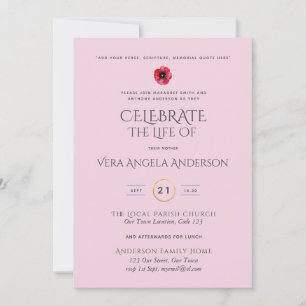 Creëer Celebration of Life Memorial Funeral Invite