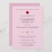 Creëer Celebration of Life Memorial Funeral Invite (Voorkant / Achterkant)