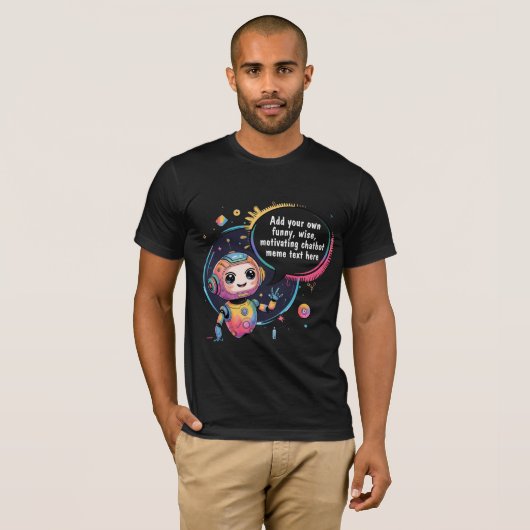 Creëer Chatbot Memes met Cartoon Sjablonen T-shirt (Voorkant volledig)