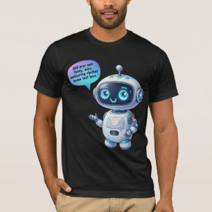 Creëer Chatbot Memes met Schattigee Cartoon Sjablo T-shirt
