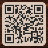 Creëer Coffee Brown Aangepaste QR Code Website Adr Vierkante Sticker