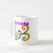 Creëer Colorful Mermaid Muse Koffiemok (Voorkant links)