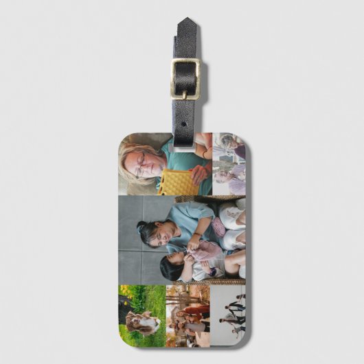 Creëer Custom 6 Fotocollage Bagagelabel (Voorkant (verticaal))