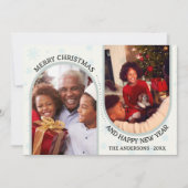 Creëer Custom Arch Photo Cream Christmas Feestdagenkaart (Voorkant)