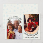 Creëer Custom Arch Photo Cream Christmas Feestdagenkaart (Voorkant / Achterkant)