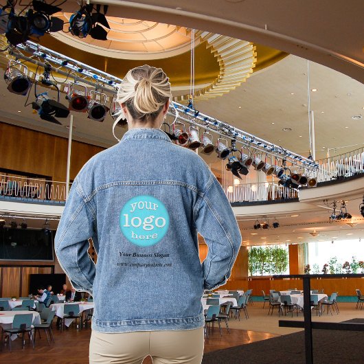 Creëer Custom Business Company Event Kantoor Denim Jacket