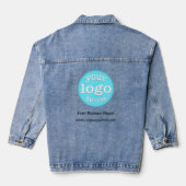 Creëer Custom Business Company Event Kantoor Denim Jacket (Achterkant)