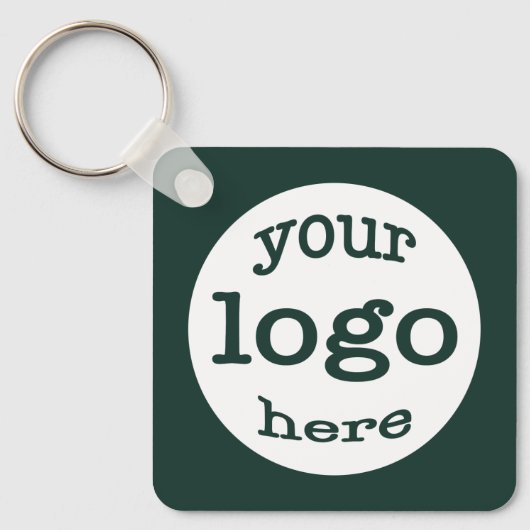 Creëer Custom Business Company Logo QR Code Groen Sleutelhanger (Voorkant)