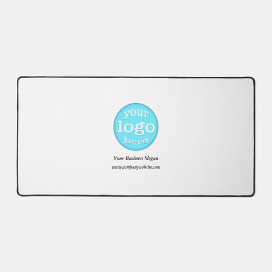 Creëer Custom Business Company Logo White Kantoor Bureaumat (Voorkant)