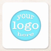 Creëer Custom Business Kantoor Company Cafe Logo Kartonnen Onderzetters (Voorkant)