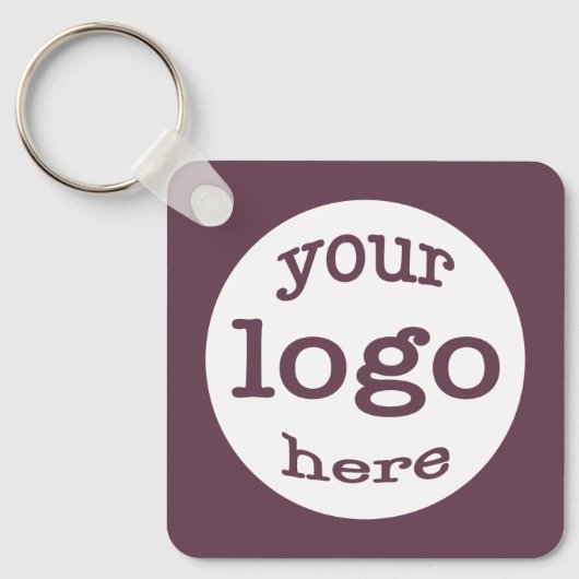 Creëer Custom Business Logo QR Code Donker Roos Ro Sleutelhanger (Voorkant)