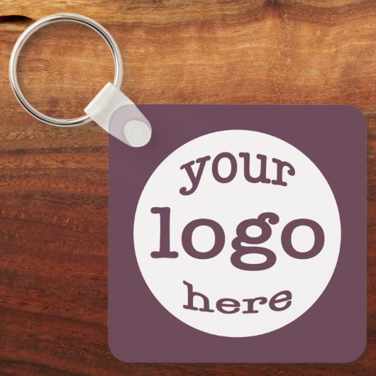 Creëer Custom Business Logo QR Code Donker Roos Ro Sleutelhanger (Voorkant)