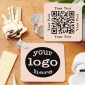 Creëer Custom Business Logo QR Code Roos Gold Sleutelhanger