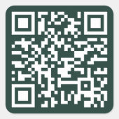 Creëer Custom Business Website Adres URL QR Code Vierkante Sticker (Voorkant)