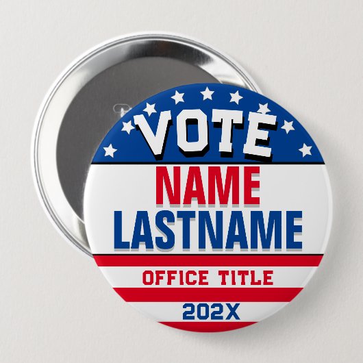 Creëer Custom Campaign-Sjabloon voor verkiezingen Ronde Button 4,0 Cm (Voorkant /achterkant)