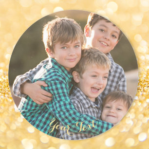 Creëer Custom Classic Ronde Foto Stickers Blad