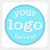 Creëer Custom Company Business Kantoor Event Logo Vierkante Sticker (Voorkant)
