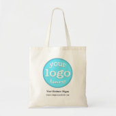 Creëer Custom Company Business Logo Promo Branded Tote Bag (Voorkant)