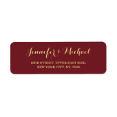 Creëer Custom Elegant Bruiloft Retouradres Label (Voorkant)