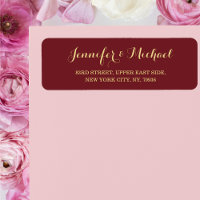 Creëer Custom Elegant Bruiloft Retouradres Label