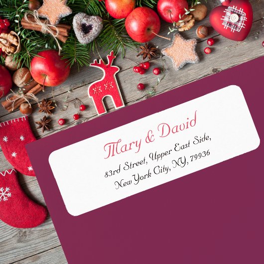 Creëer Custom Elegant Bruiloft Retouradres Label