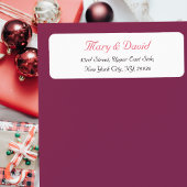 Creëer Custom Elegant Bruiloft Retouradres Label