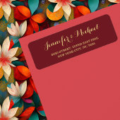 Creëer Custom Elegant Bruiloft Retouradres Label