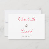 Creëer Custom Elegant Bruiloft RSVP Uitnodiging Ka (Achterkant)