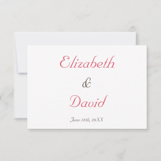 Creëer Custom Elegant Bruiloft RSVP Uitnodiging Ka (Achterkant)