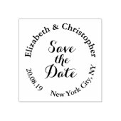 Creëer Custom Elegant Modern Save the Date Wedding Rubberstempel (Afrduk)