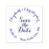 Creëer Custom Elegant Script Wedding Sla de datum  Zelfinktende Stempel (Design)