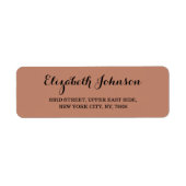 Creëer Custom Elegant Terracotta Retouradres Etiket (Voorkant)