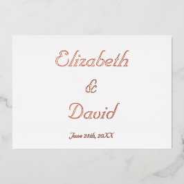 Creëer Custom Elegant Wedding RSVP Roos Gold Folie Uitnodiging