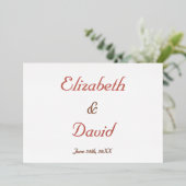 Creëer Custom Elegant Wedding RSVP Roos Gold Folie Uitnodiging (Staand Voorkant)