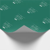 Creëer Custom Emerald Green Cadeaupapier (Hoek)