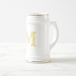 Creëer Custom Faux Gold Monogrammed Beer Stein Mok