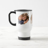 Creëer Custom Foto en Tekst Steel White Commuter Reisbeker (Links)