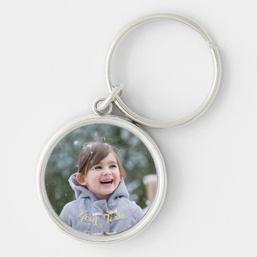 Creëer Custom Gepersonaliseerde Foto en Tekst Sleu Sleutelhanger (Voorkant)