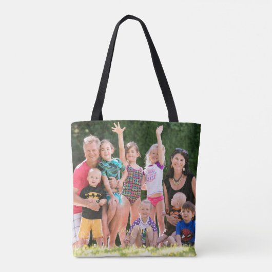 Creëer Custom Gepersonaliseerde Foto Stijlvol Tren Tote Bag (Achterkant)