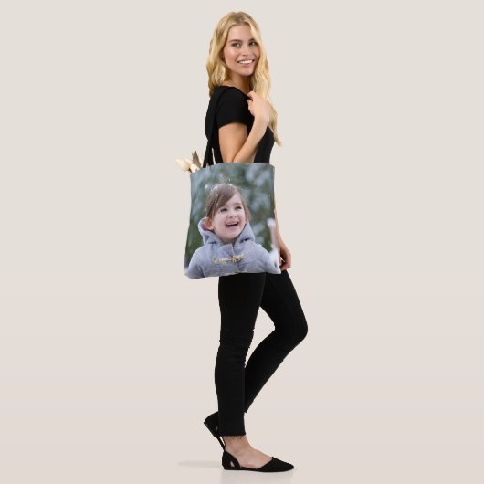 Creëer Custom Gepersonaliseerde Foto Stijlvol Tren Tote Bag (Op model)