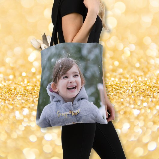 Creëer Custom Gepersonaliseerde Foto Stijlvol Tren Tote Bag